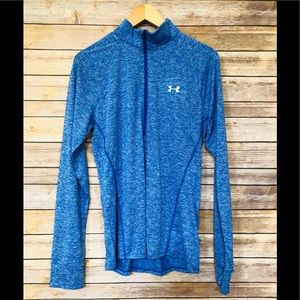 NWT! Under Armour Light Blue Heat Gear Zip-Up